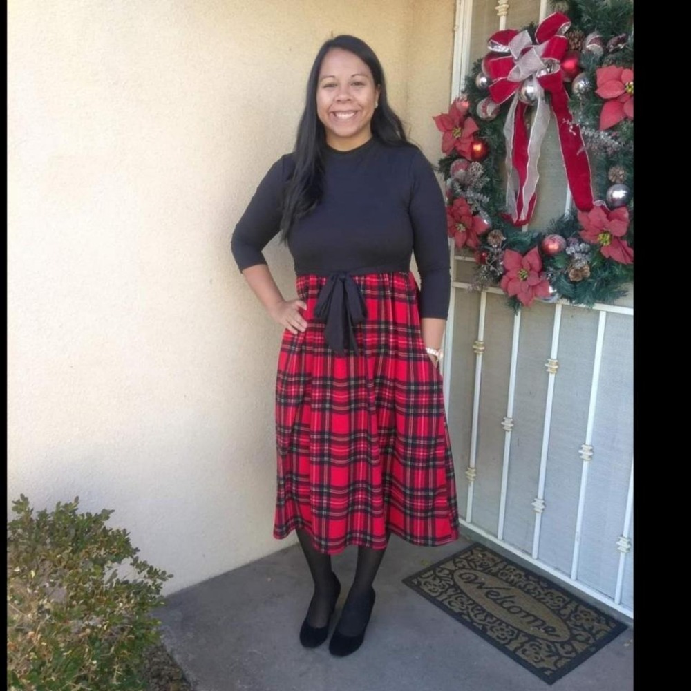 3/4 Sleeve Holiday Dress